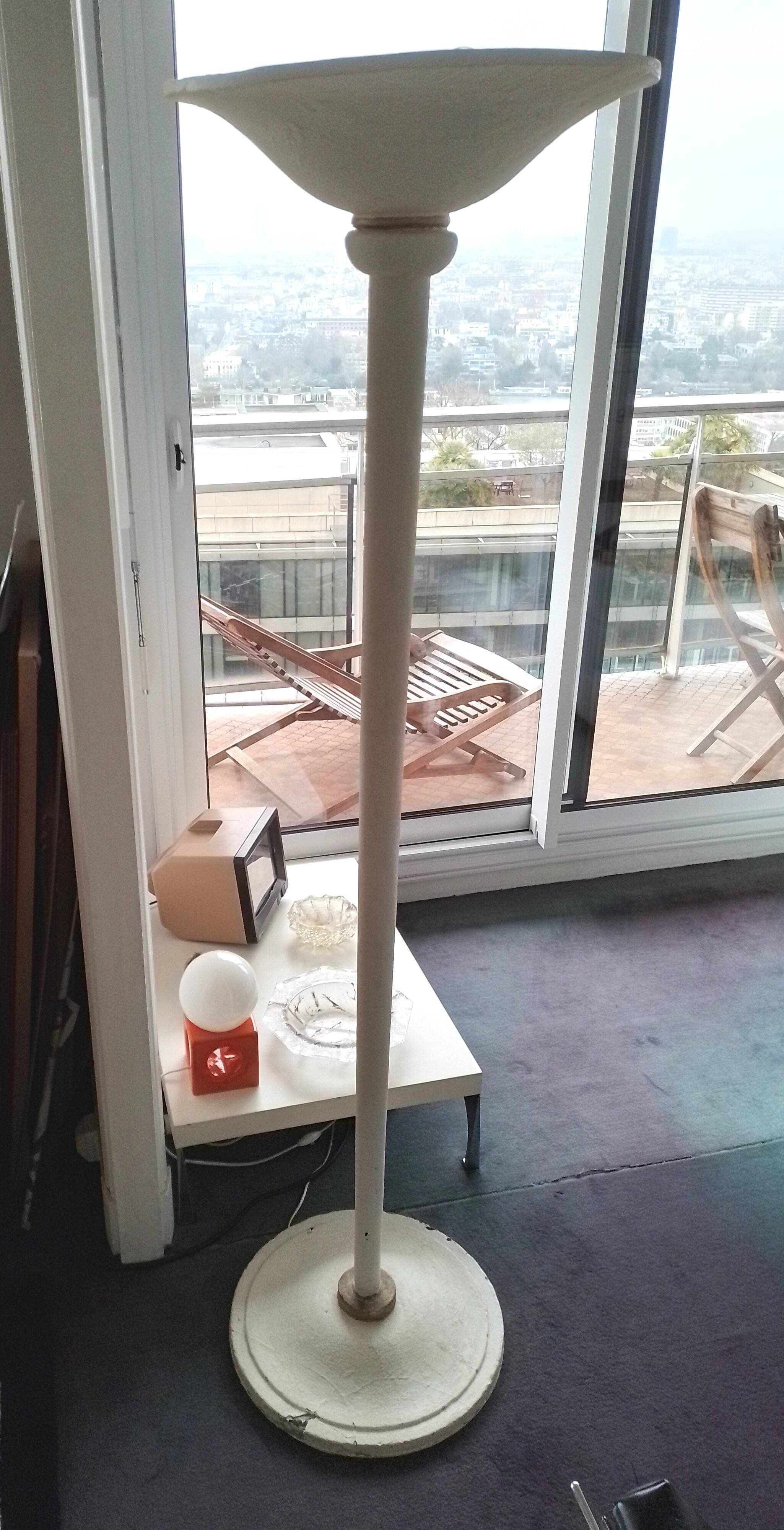 Art Deco plaster floor lamp