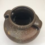 Vase en céramique émaillée West Germany reflets dorés