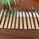 Series of 12 vintage table knives