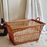 Basket or washer rattan openwork woven bench