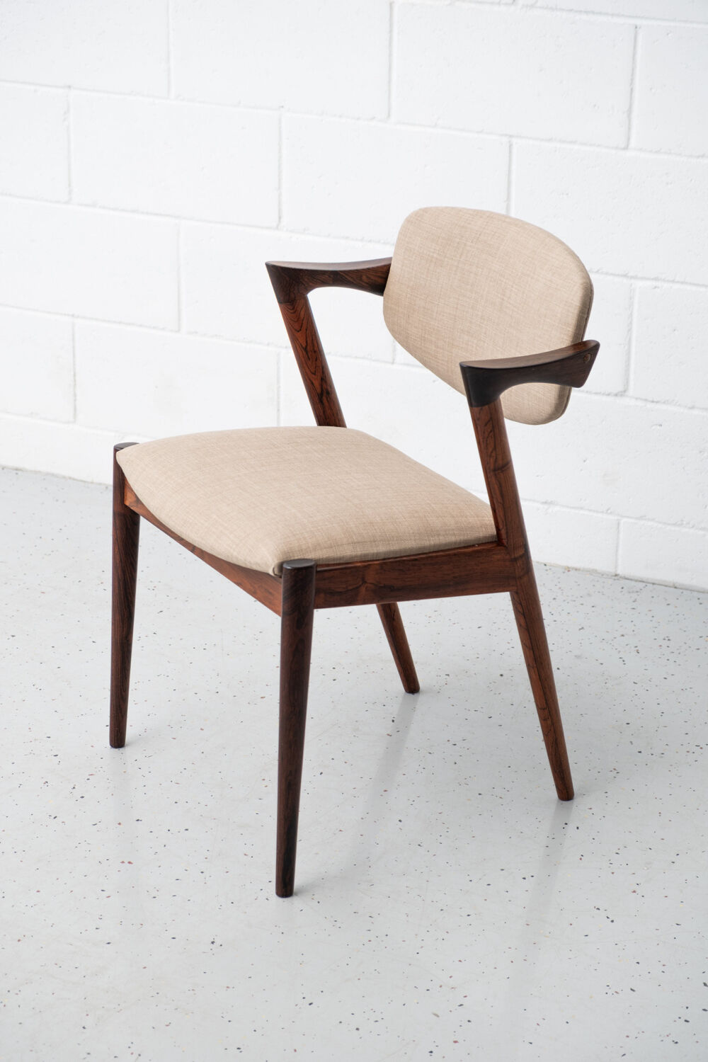 Dining chairs in rosewood, model 42, by Kai Kristiansen.