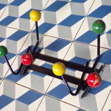 Vintage coat rack 6 balls