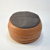 Leather round Pouf De Sede, 70