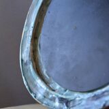 Blue and gold ceramic mirror