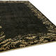 Hand-knotted anatolian antique 1970s 213 cm x 298 cm black wool carpet