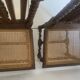 Pair of 2 Henri II neo-renaissance carved lion head chairs