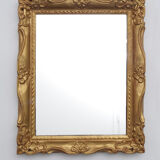Gilded wooden mirror with leaf