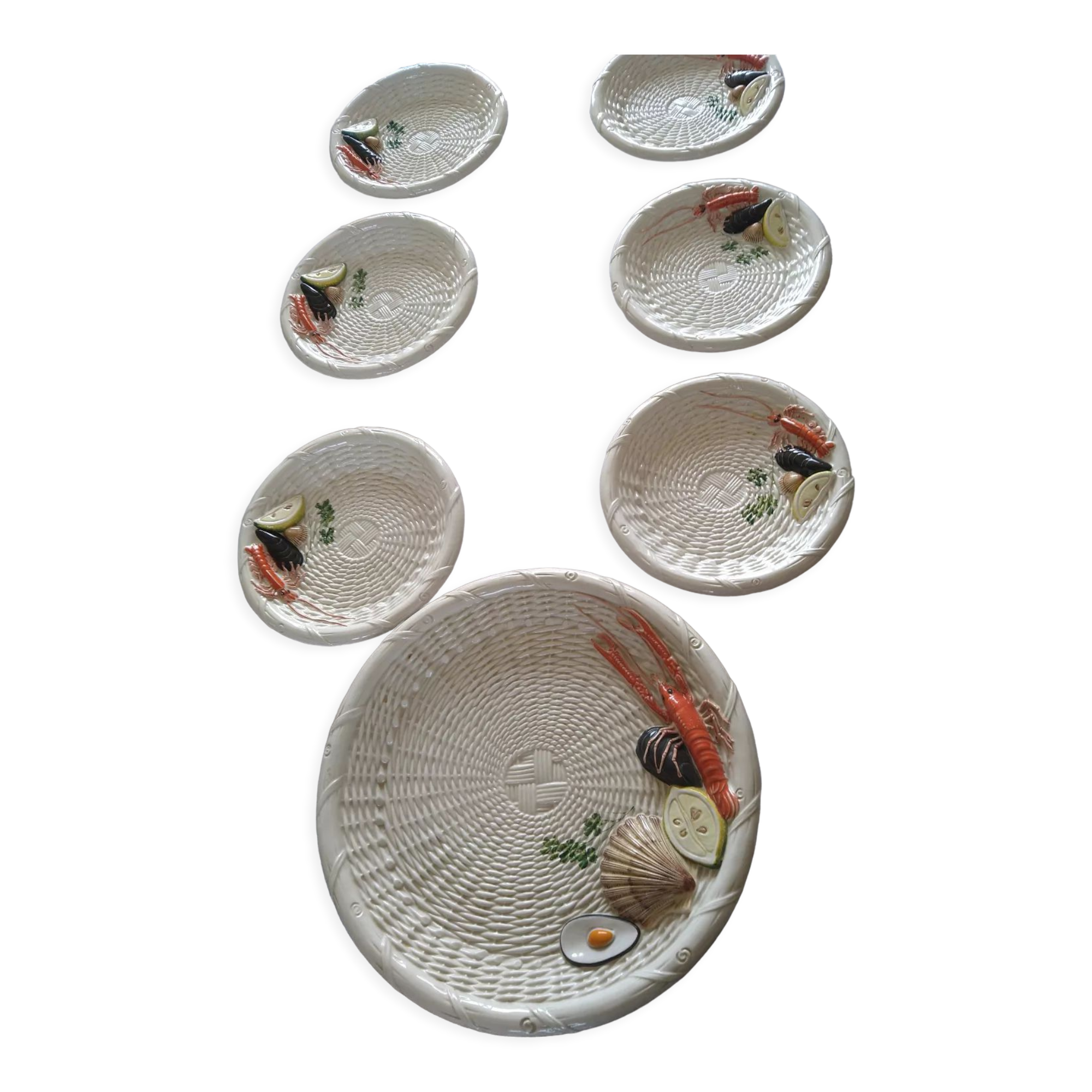 Paella fish service plates