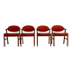 Set reupholstered Danish design chairs by Schou Andersen, 1960s