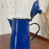Blue enamelled coffee maker
