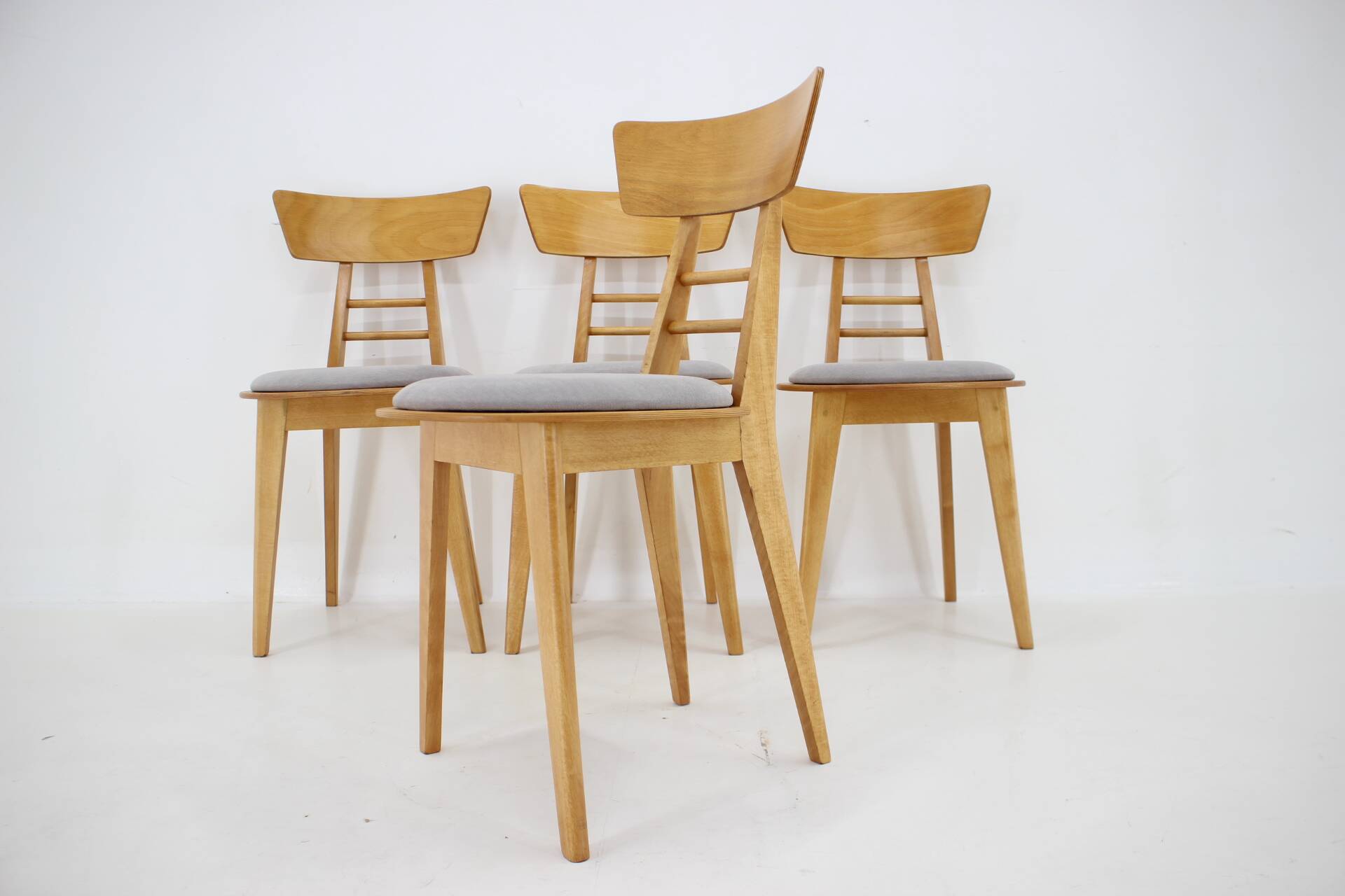 Four Dining Chairs by Ton, Czechoslovakia