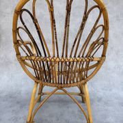 Fauteuil en rotin des années 60 France