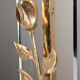 Maison Charles table lamp in chrome and gilt bronze with rose, France, 1970s