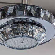 Lustre soucoupe en cristal Maison Kinkeldey, Autriche vers 1970