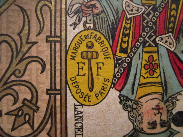 Old yellow dwarf set in wooden-tokens in colored bones