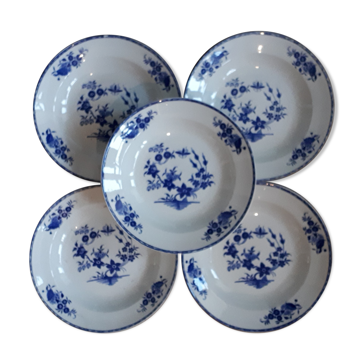 Set of 5 deep plates Grand Bouquet