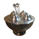 Silver metal sorbet and ice cream display stand