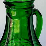 Pichet verre vert à facettes