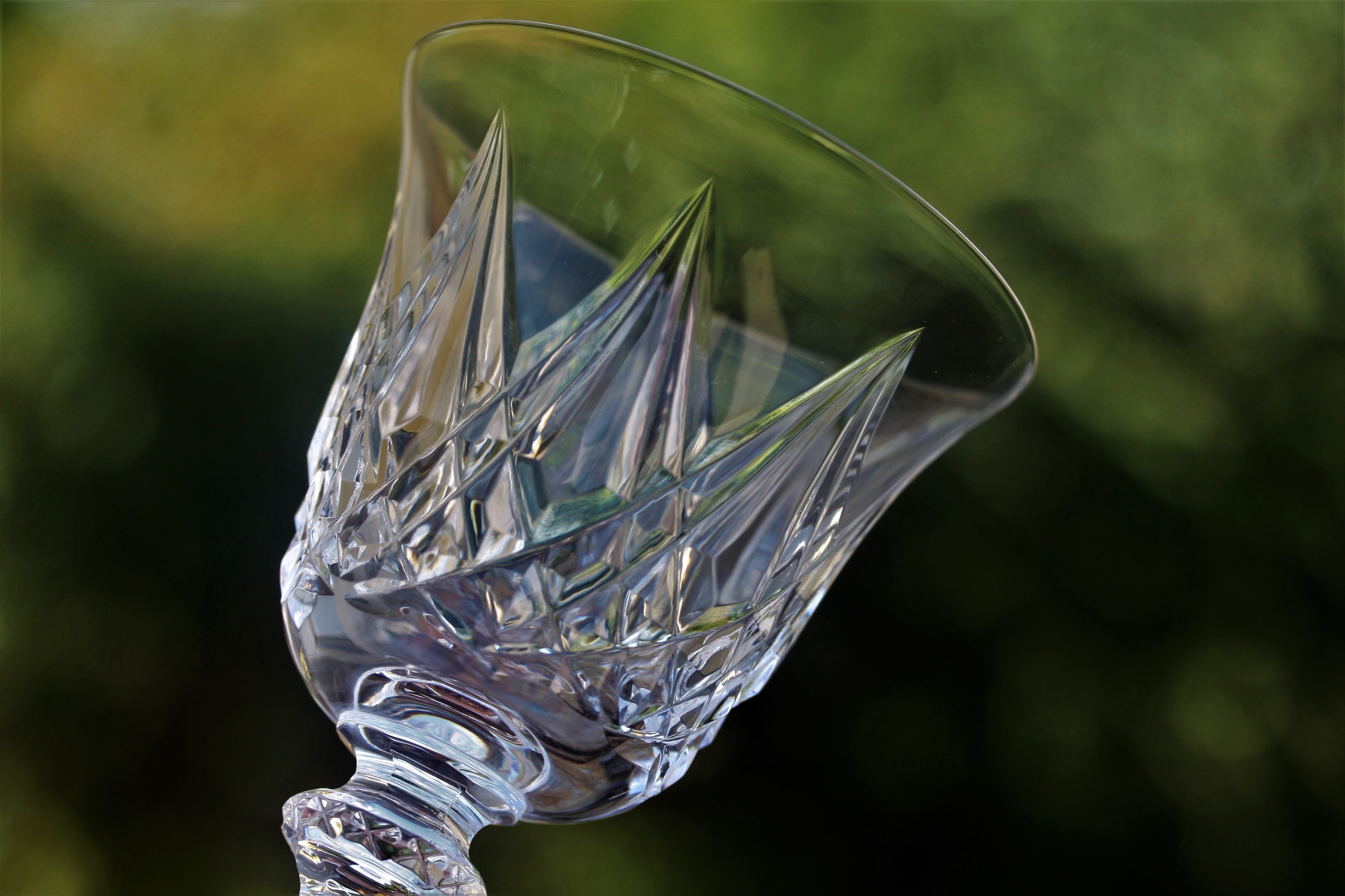 Série de 6 verres à eau en cristal de Saint Louis modèle Sammy