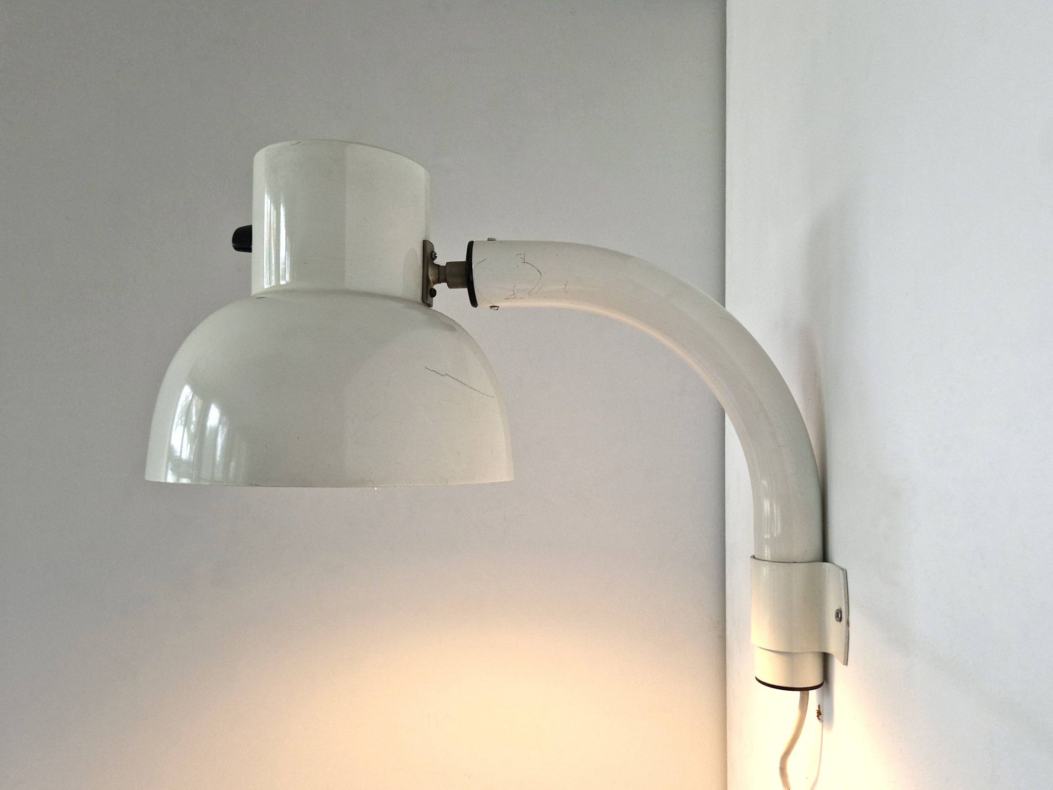 White metal wall lamp by Hans Agne Jakobsson for AB Markaryd, Sweden 1970's