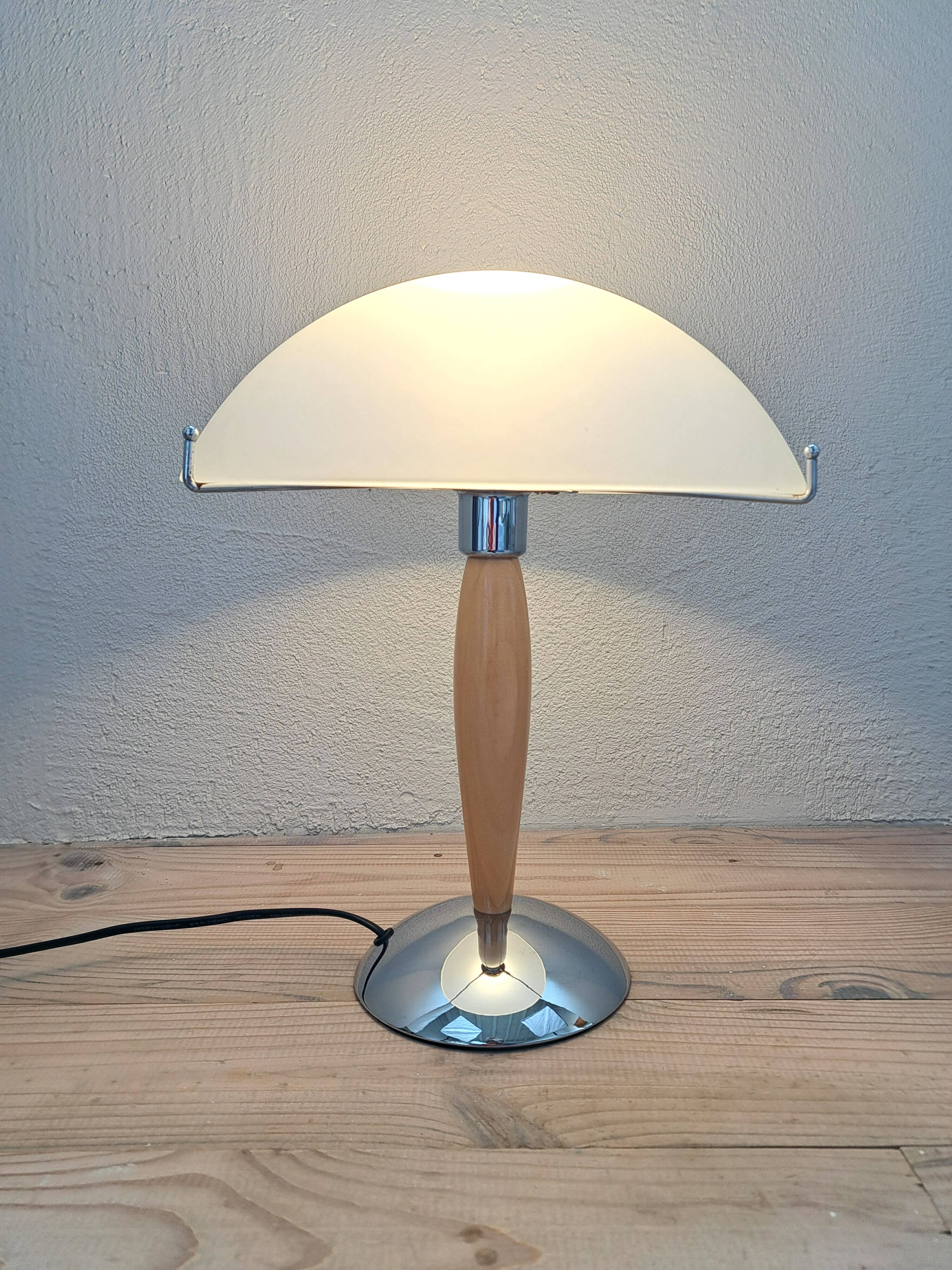 Ship Desk Lamp Mushroom 1980 Vintage Mid-Century Art Deco