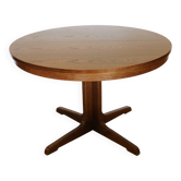 Table ronde extensible, rallonge intégrée, 1970