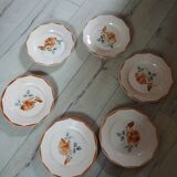 6 old Digoin and Sarreguemines dinner plates
