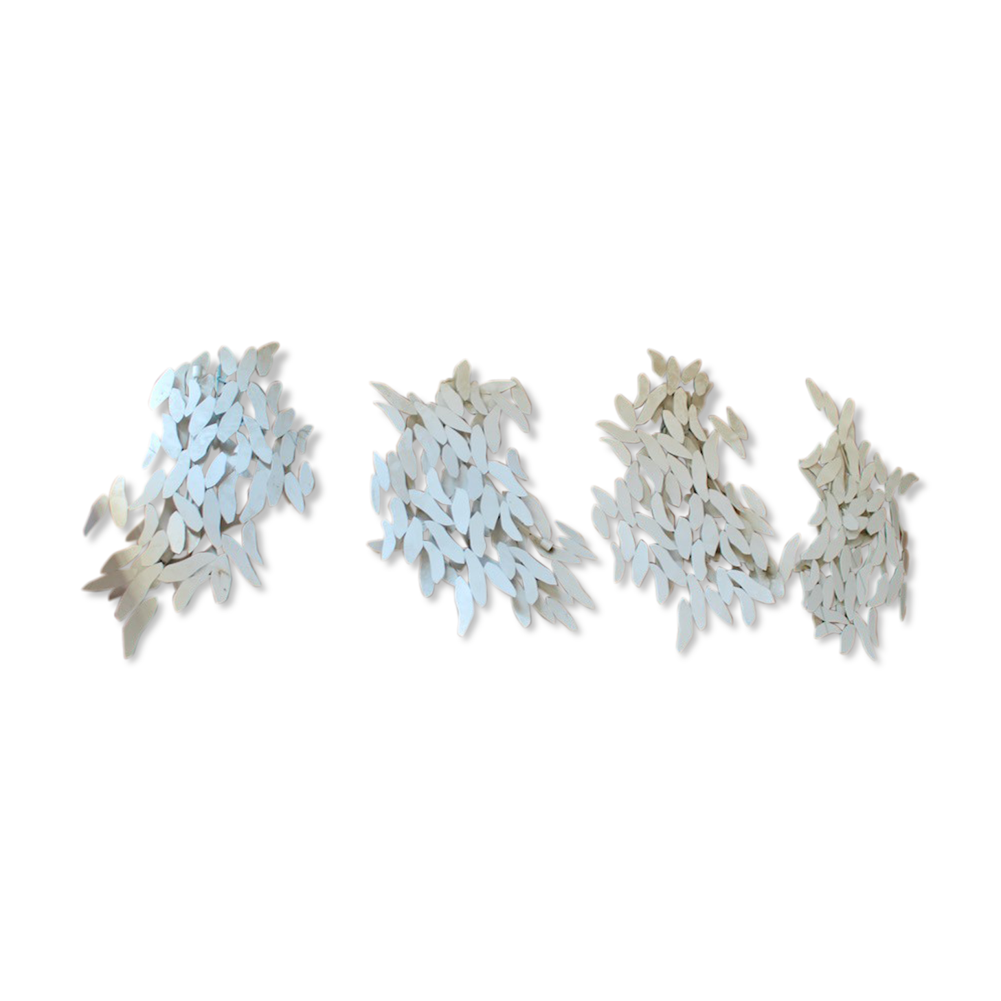 Series of 6 "nuages" design chandeliers in iron, electrified