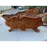 Set of 4 cast iron planters from 1900 from Charleville - Mézières, rockery style