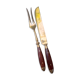 Wood and brass serving utensils