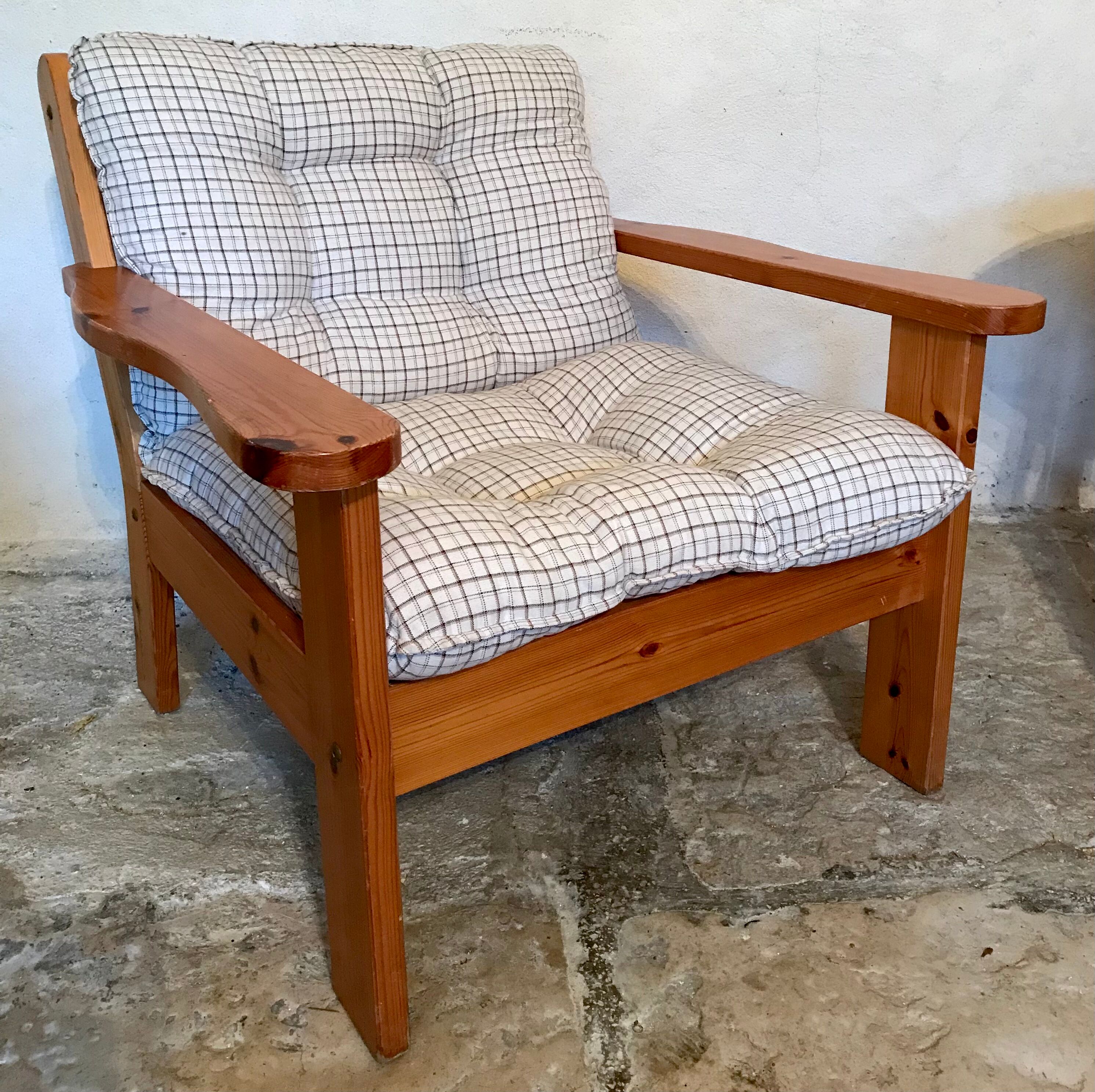 Vintage Danish armchair 1980's in pine