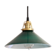 Hanging lamp in green opaline glass