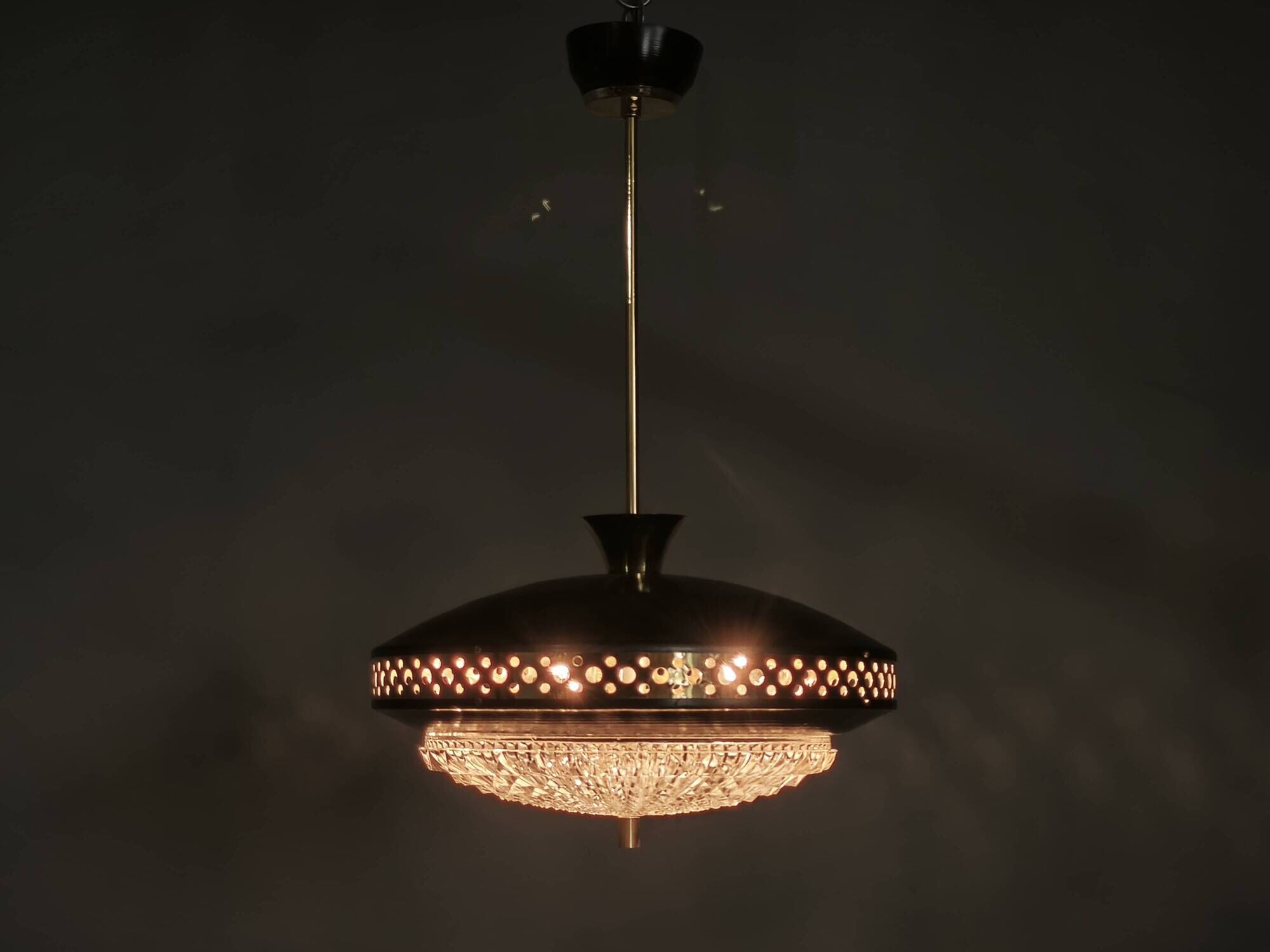 1960s Space Age UFO Pendant Light by Ludib Bratislava, Czechoslovakia