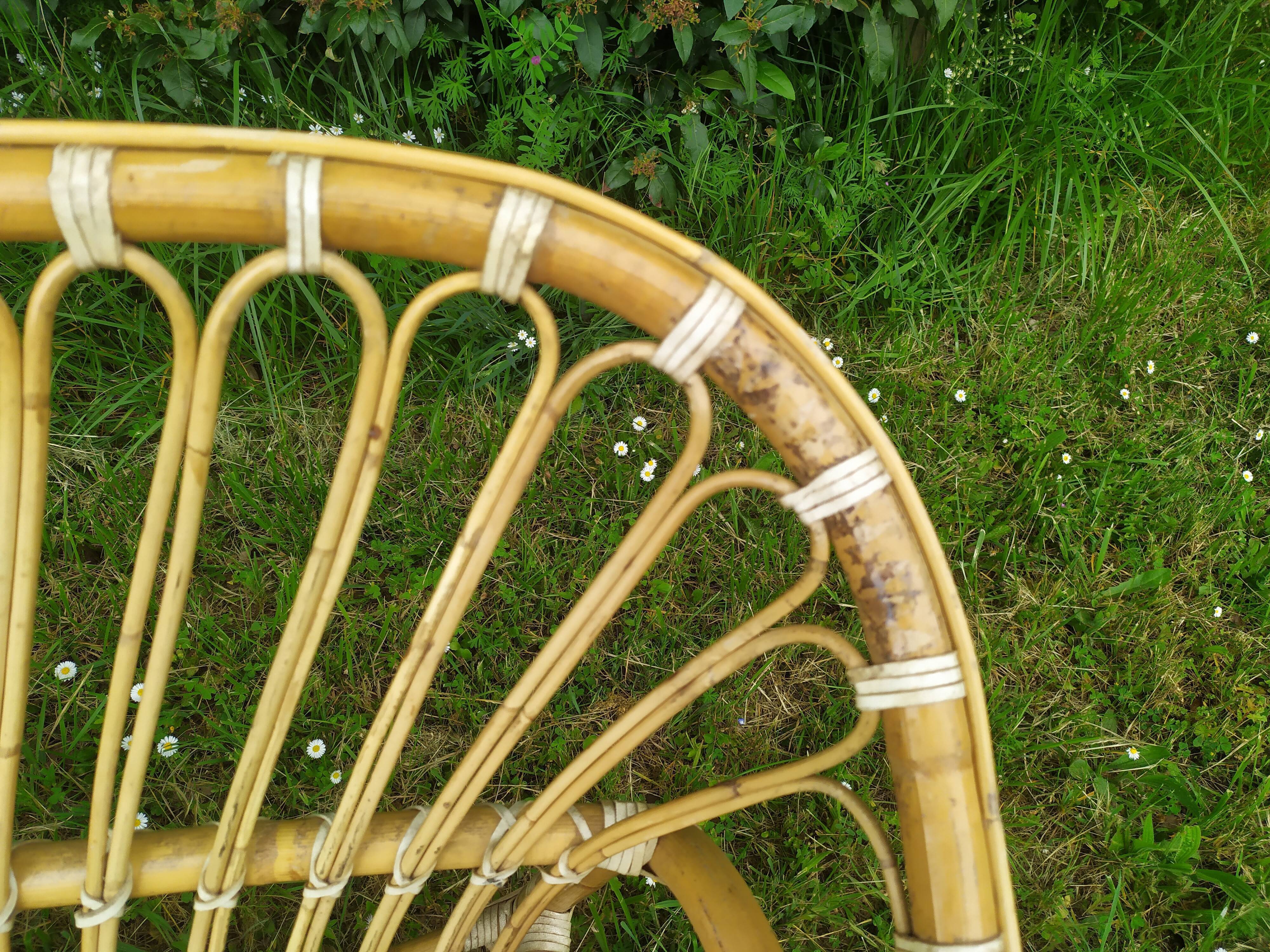 Rattan bench years 50/60