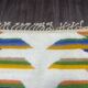 Handmade artisan rug in ochre, size 1.5/2.5 m.