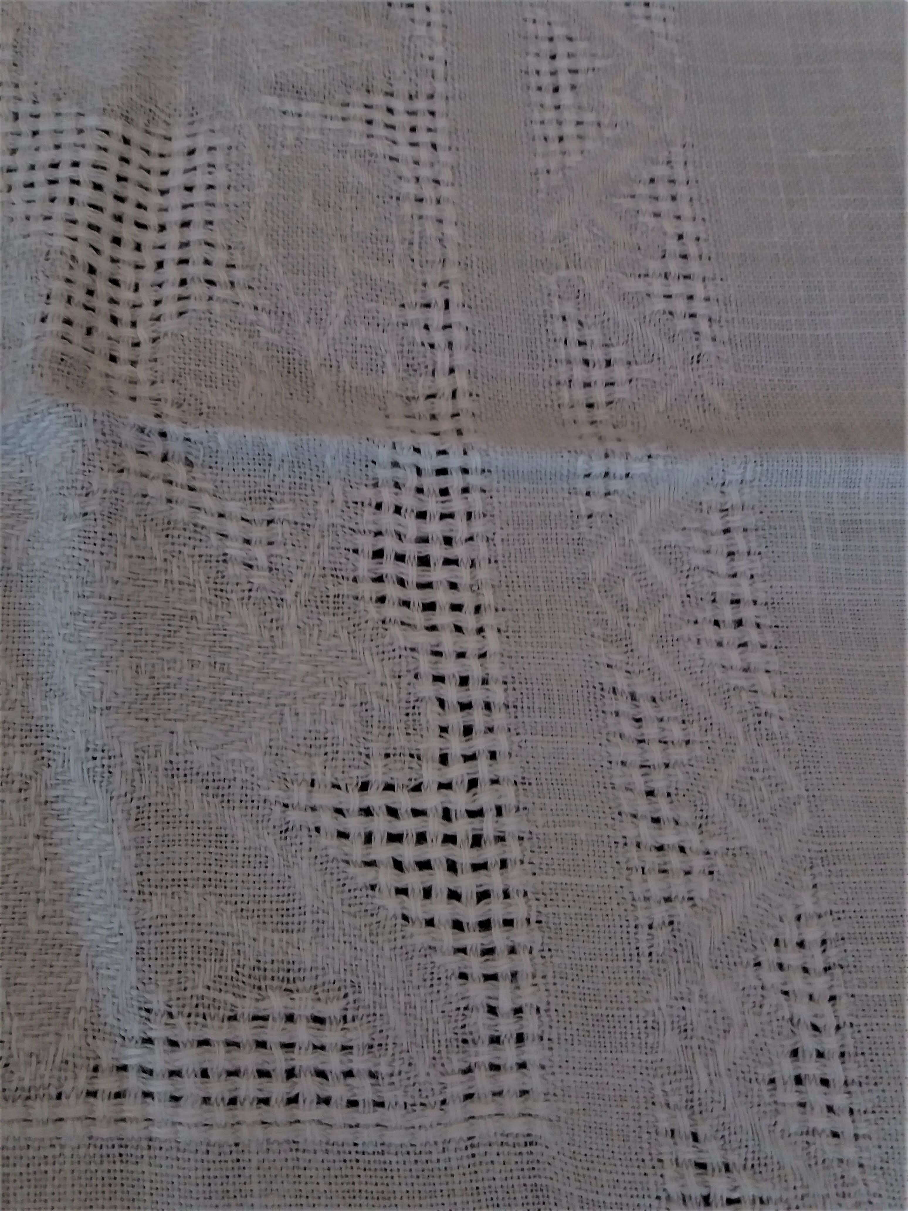 Series of six hand embroidered YG monogrammed YG linen table towels