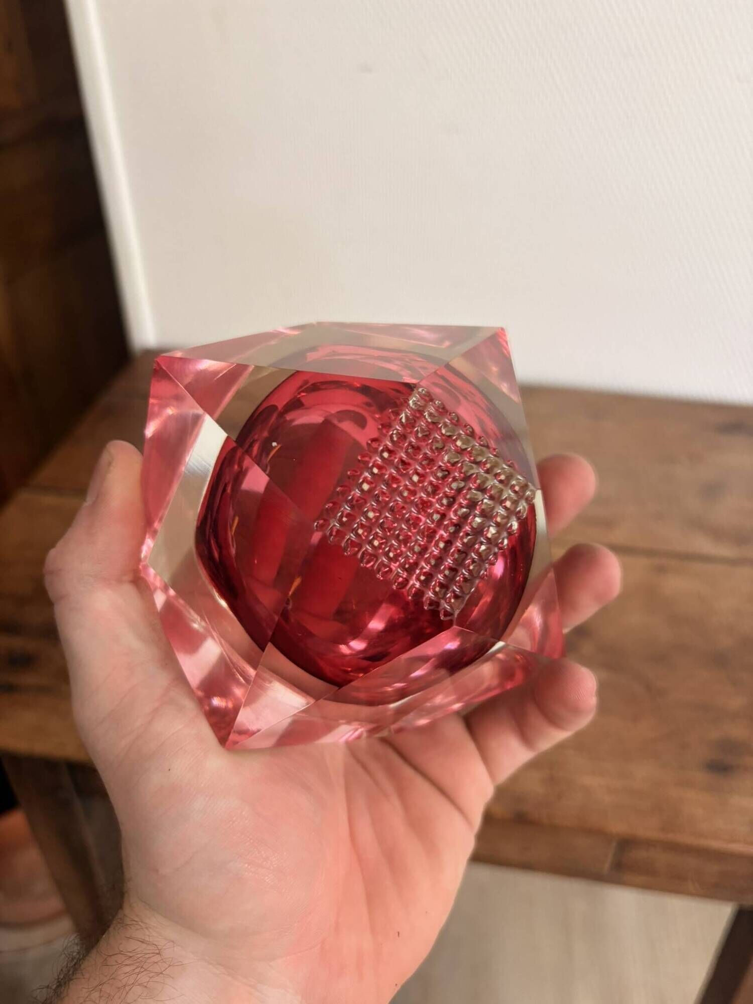Ashtray Pocket Empty Murano Moulded Glass 1960 by Flávio Poli Seguso