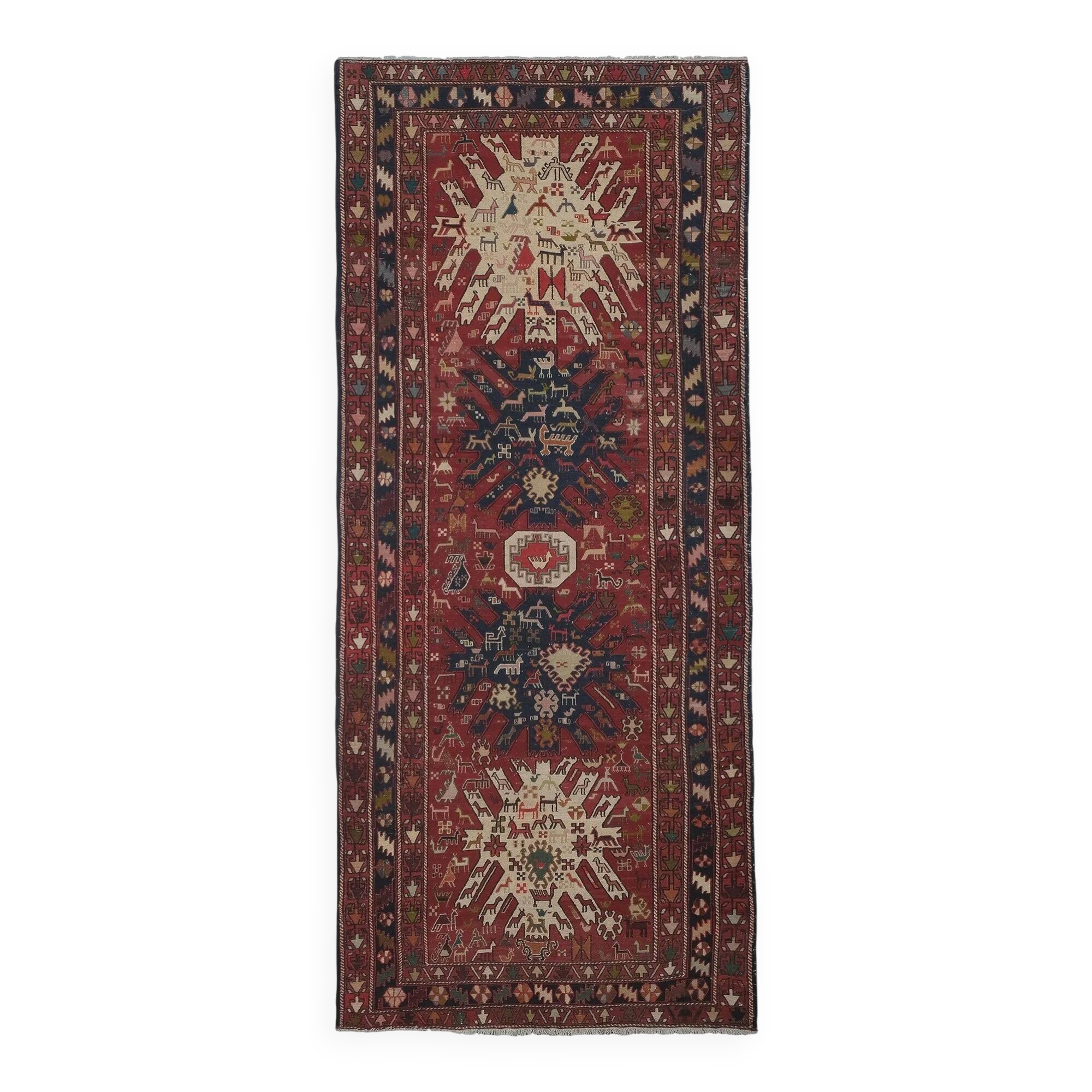 Tapis de couloir turc vintage
