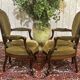 Paire de fauteuils Napoléon III XIXème en acajou