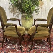 Paire de fauteuils Napoléon III XIXème en acajou