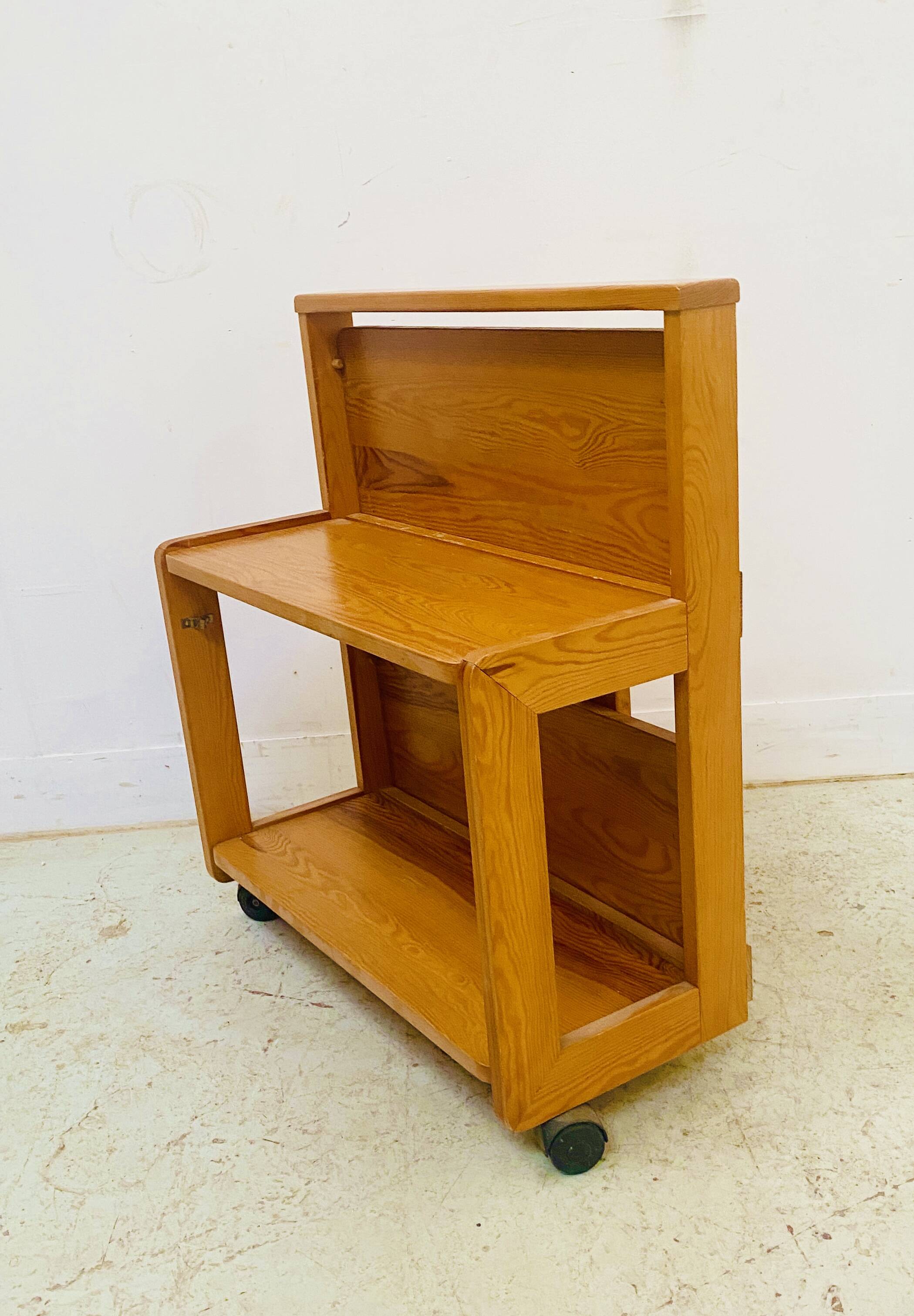 20th century folding coffee table in solid fir