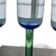 6 Verres Scandinaves Bleus et Verts Vintage Des Années 1980