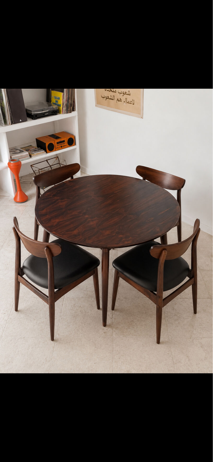 Table à rallonge  scandinave en palissandre de Rio