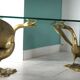 Coffee table swans hollywood regency swan brass design 1960