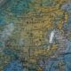 Congo zaire vintage world map globe