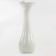 Mid-century modern vase, ivory white glass, Poland, 1970s