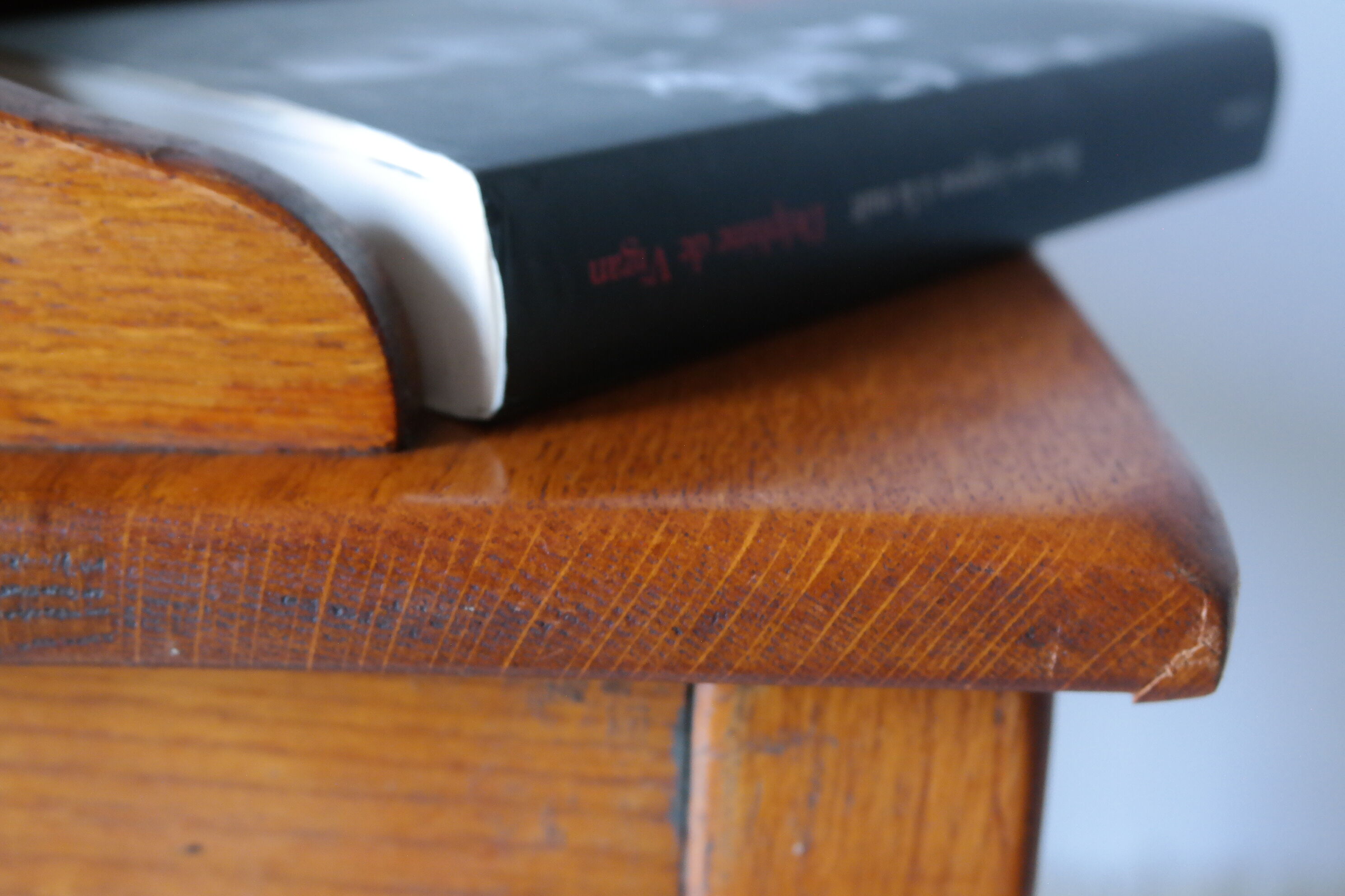 Vintage solid oak bedside
