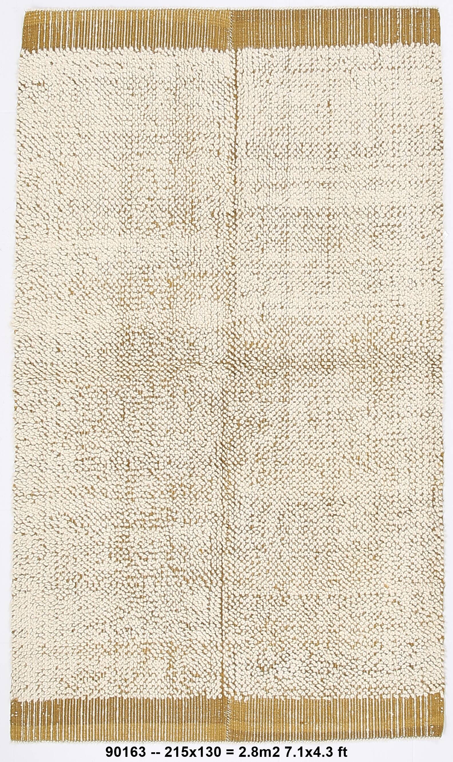 Dark Mustard Beige Ethnic Vintage Rug, 130x215Cm