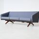 Illum Wikkelso model ML-90 three-seater sofa Laursen Denmark 1960