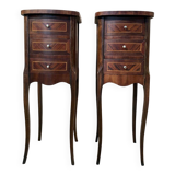 Pair of Louis XV bedside tables in marquetry